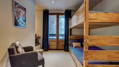 Chambre twin avec lits superposés